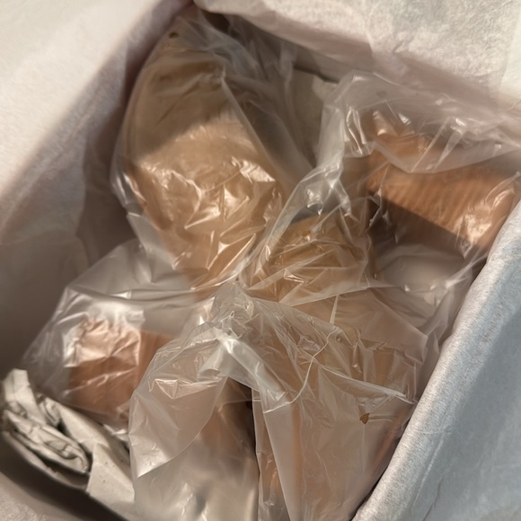 Lisa Vicky Cognac Suede Open Toe Heeled Sandal Tan Size 9M - Picture 3 of 4